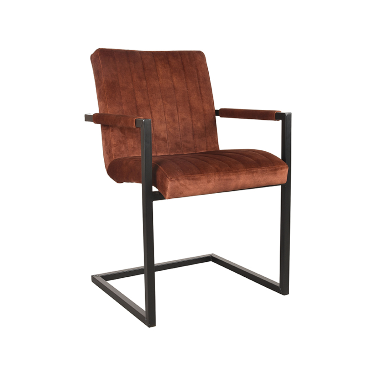 Eetkamerstoel Milo - Rust - Velours - LABEL51