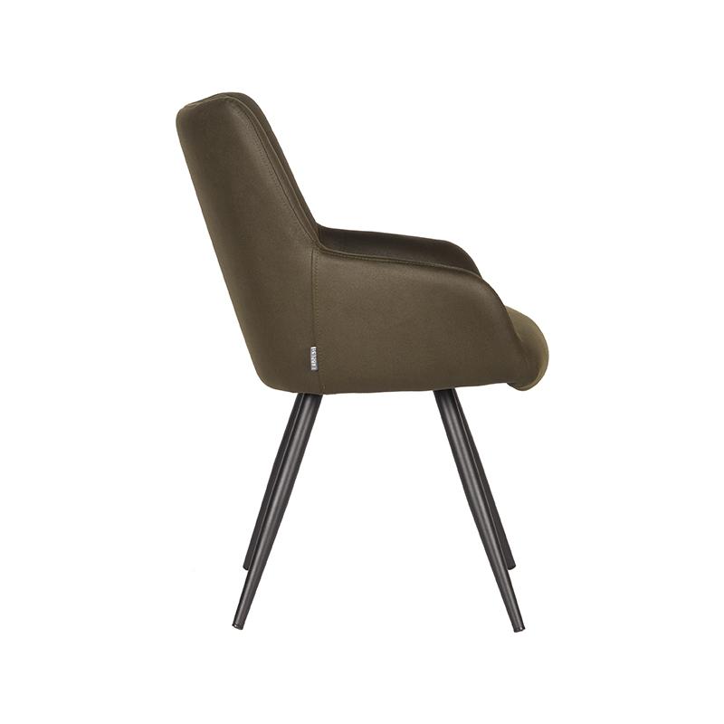 LABEL51 Eetkamerstoel Must - Army green - Stof
