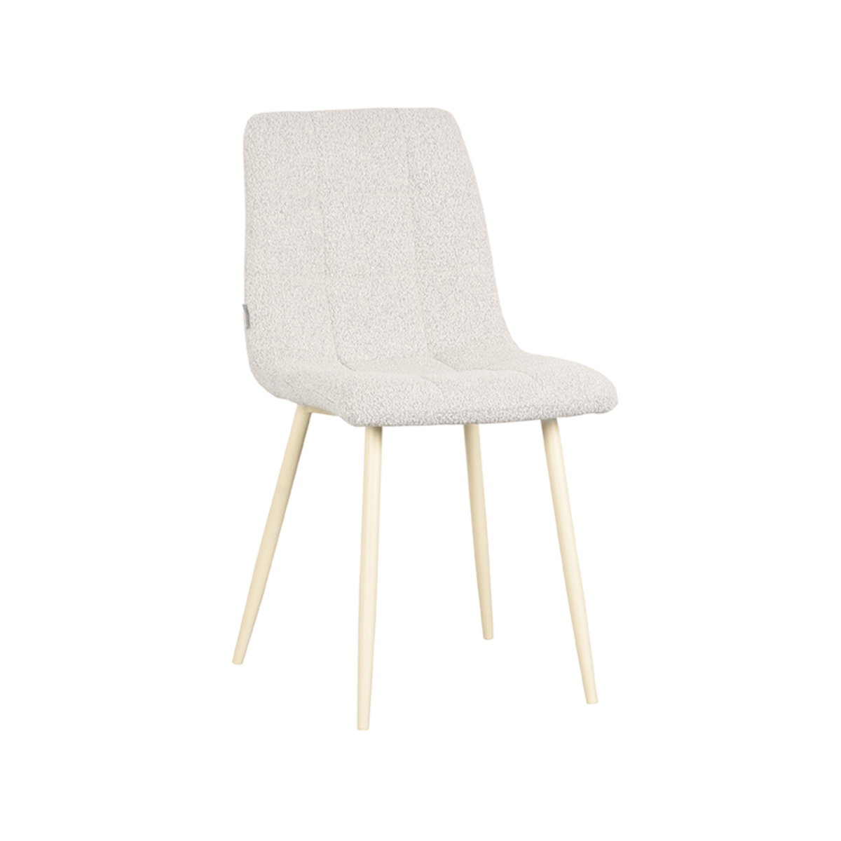 LABEL51 Eetkamerstoel Nino - Wit - Boucle