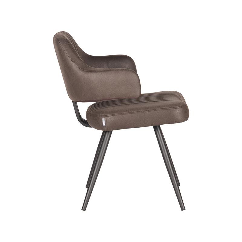 LABEL51 Eetkamerstoel Olav - Antraciet - Microfiber