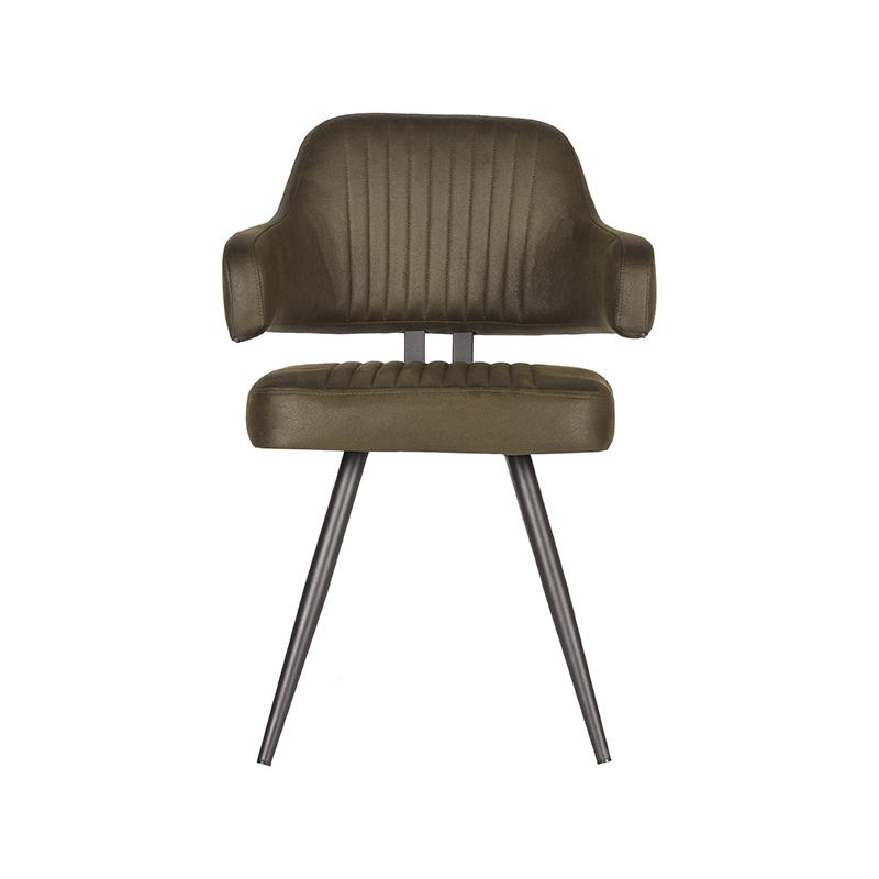 LABEL51 Eetkamerstoel Olav - Army green - Microfiber