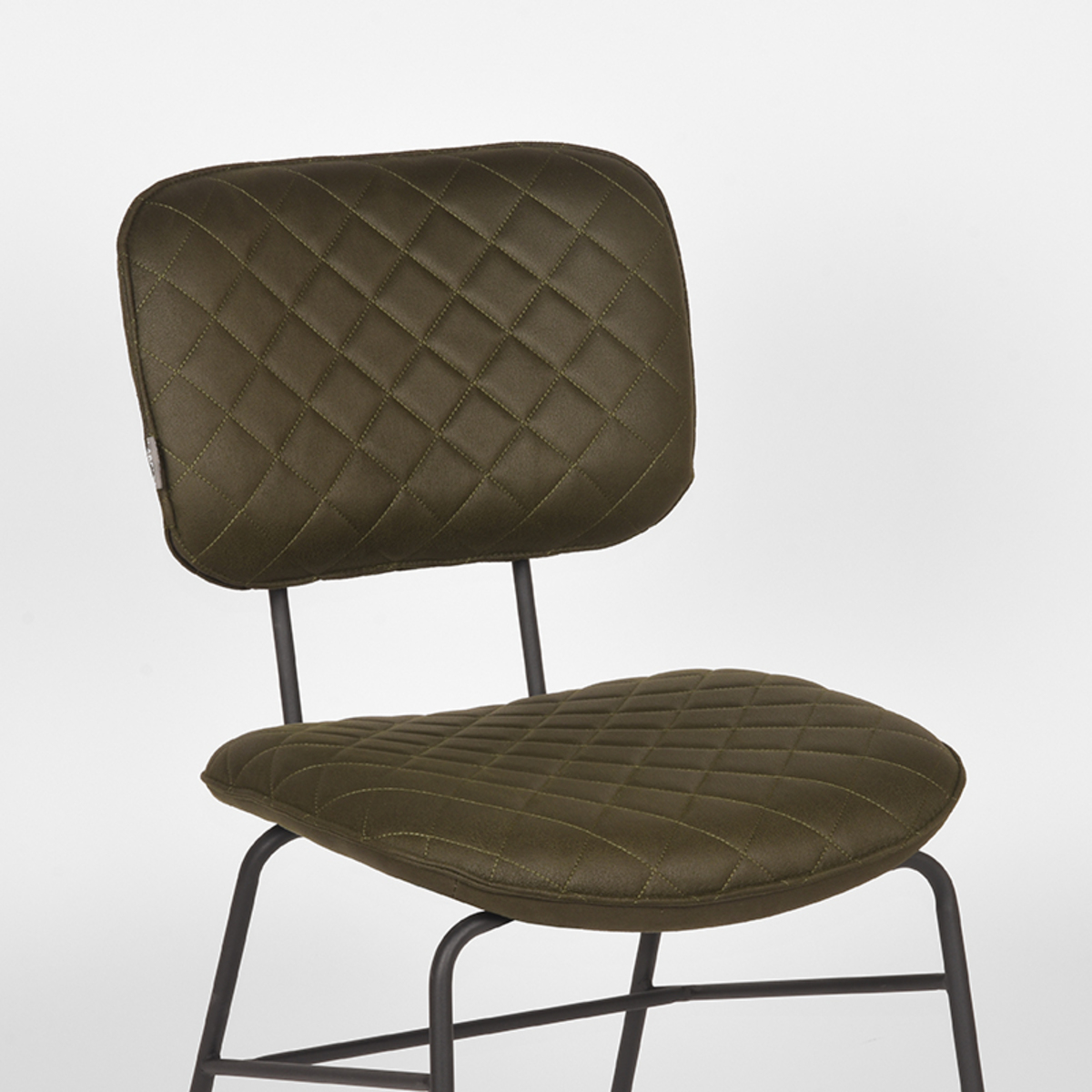 LABEL51 Eetkamerstoel Sev - Army green - Microfiber