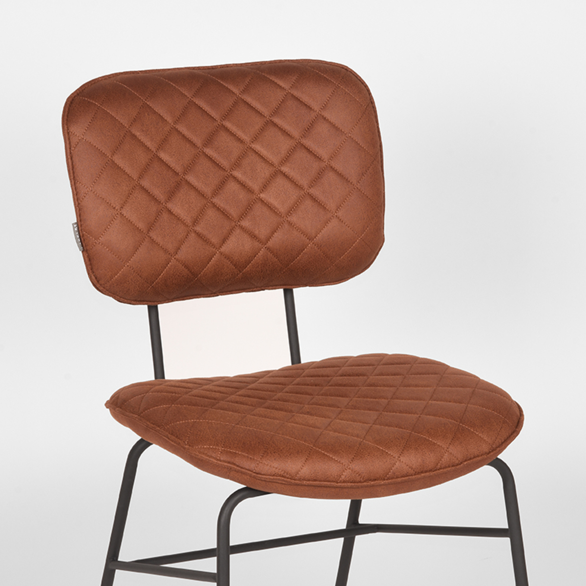 LABEL51 Eetkamerstoel Sev - Cognac - Microfiber