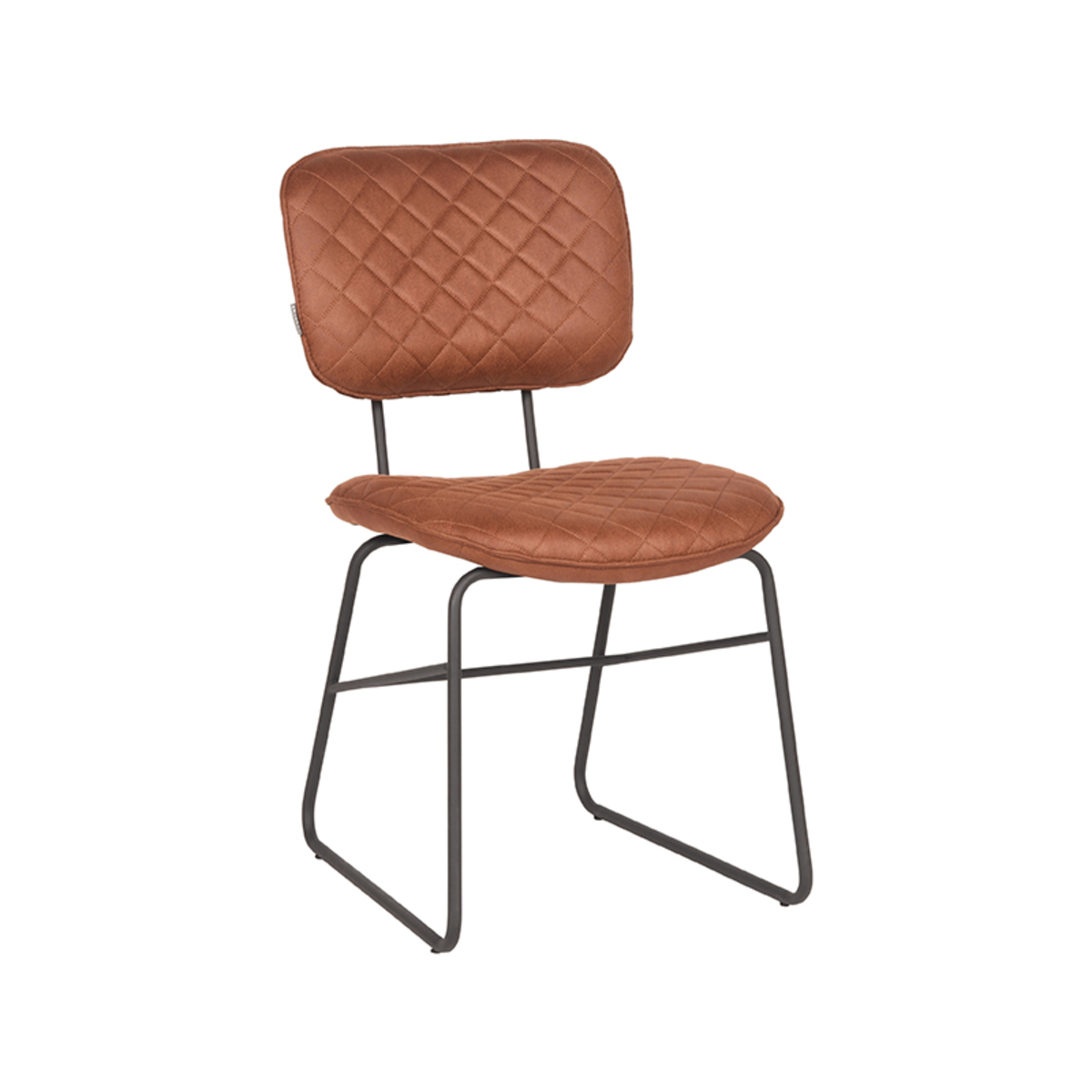 LABEL51 Eetkamerstoel Sev - Cognac - Microfiber