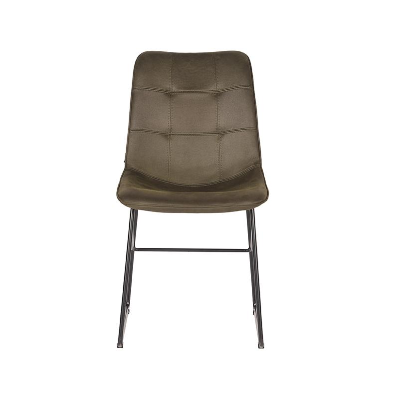 LABEL51 Eetkamerstoel Slim - Army green - Microfiber