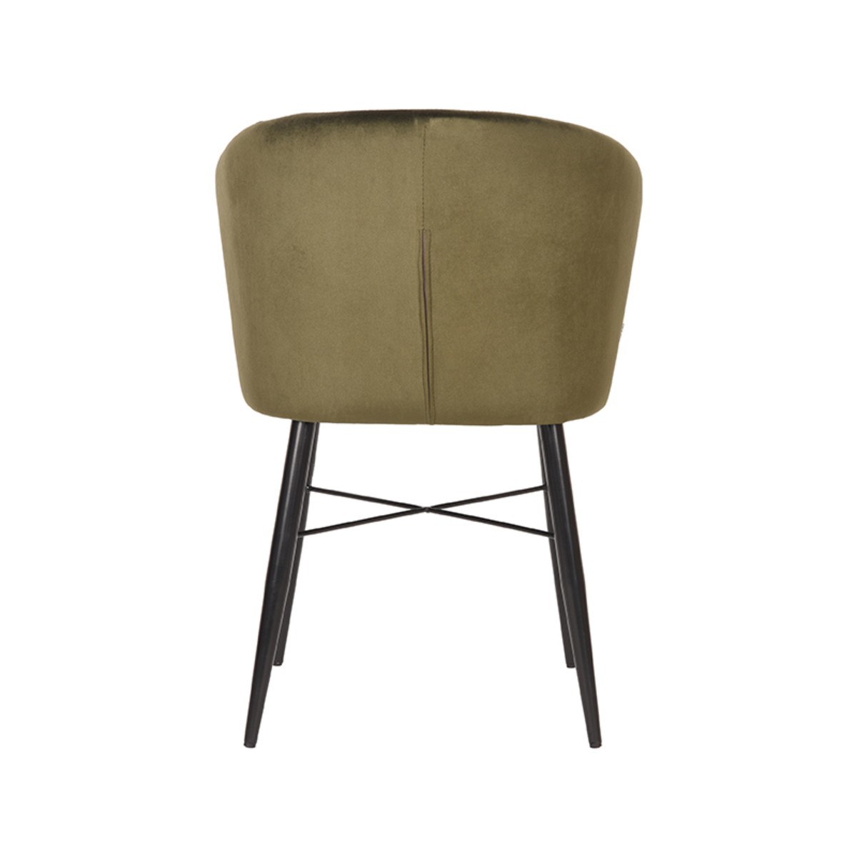 LABEL51 Eetkamerstoel Wave - Army green - Fluweel