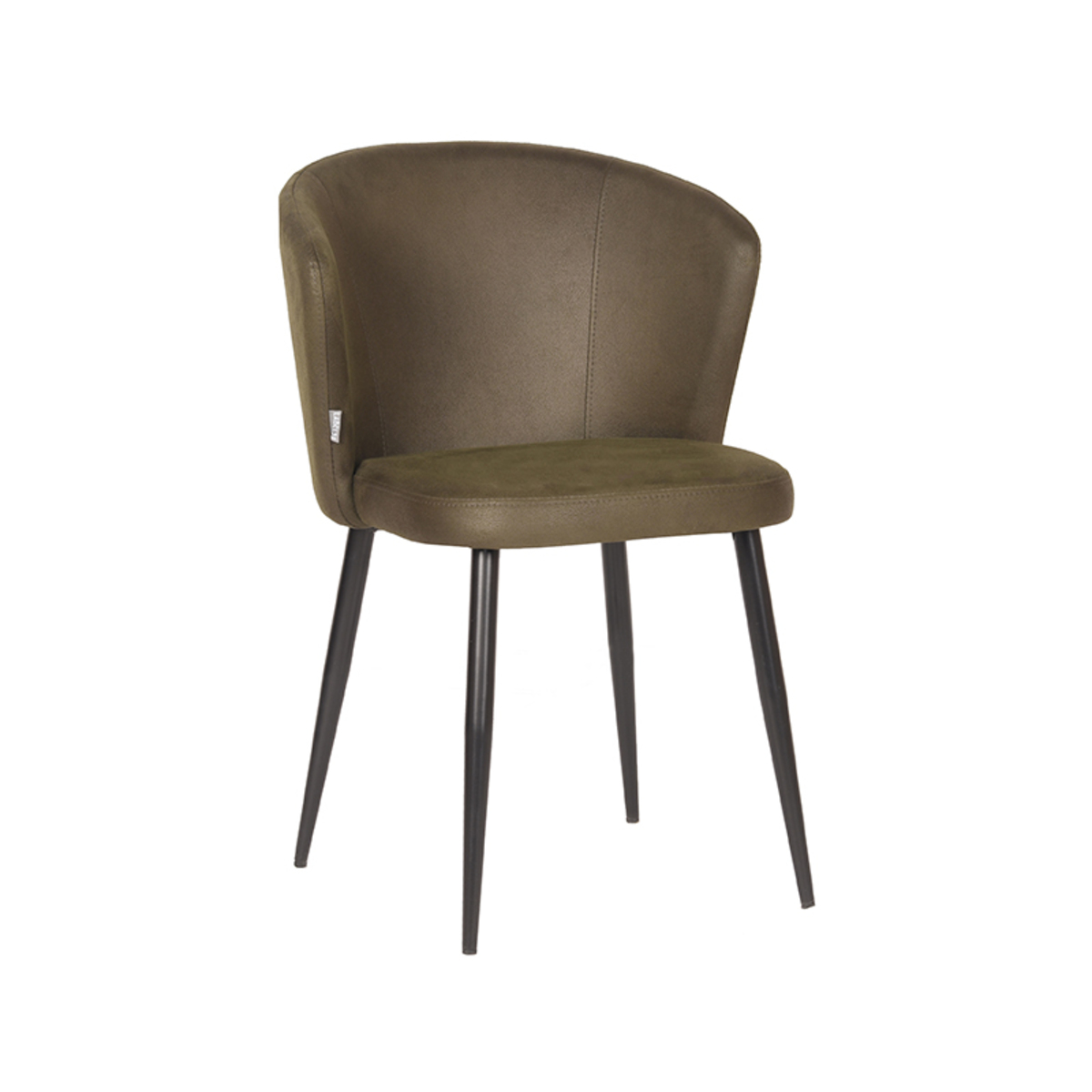 Eetkamerstoel Wave - Army green - Microfiber - LABEL51