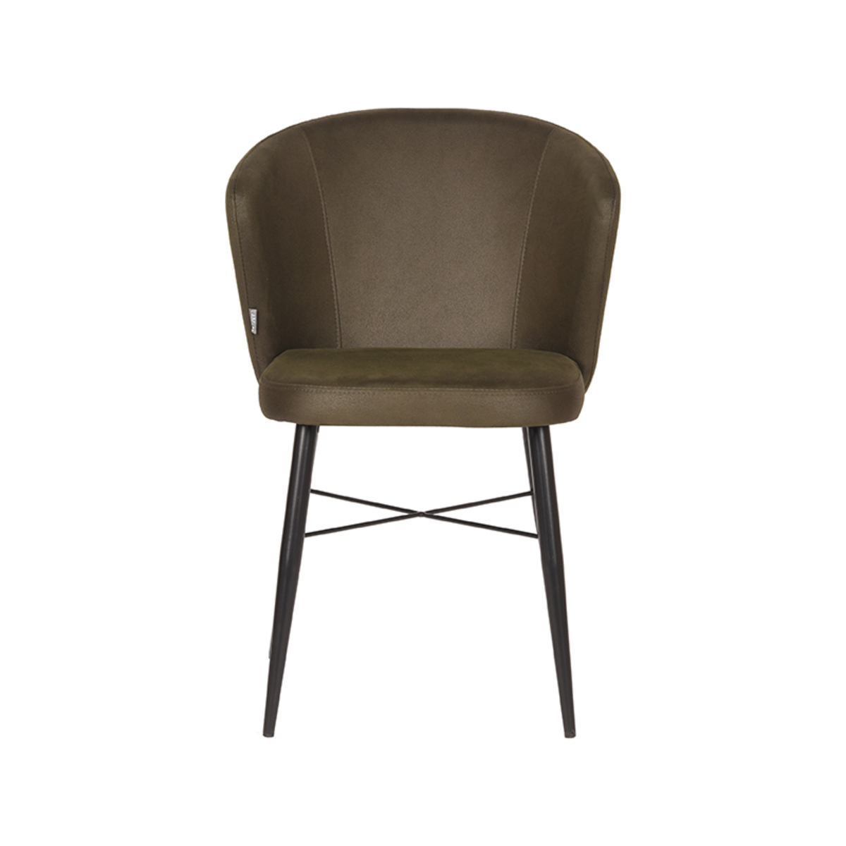 LABEL51 Eetkamerstoel Wave - Army green - Microfiber
