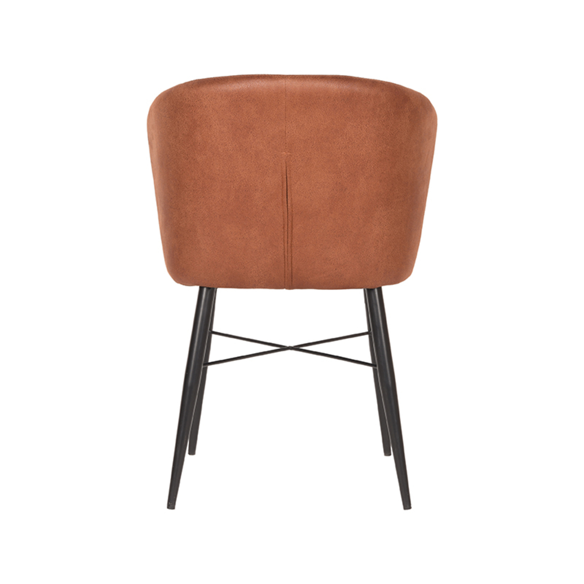 LABEL51 Eetkamerstoel Wave - Cognac - Microfiber