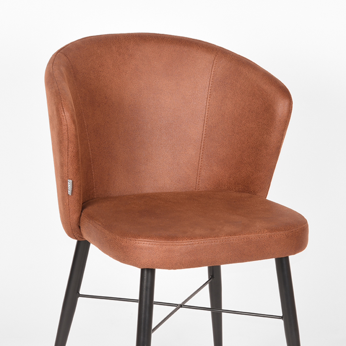 LABEL51 Eetkamerstoel Wave - Cognac - Microfiber