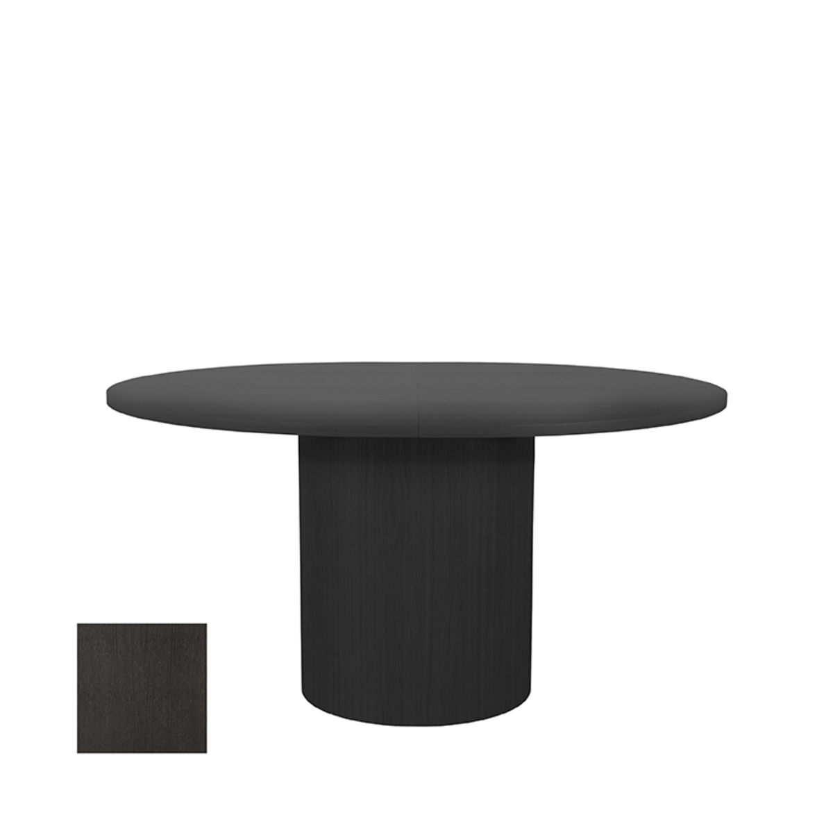 Eetkamertafel Oliva - Zwart - Eiken - 150-200 cm - Uitschuifbaar - LABEL51
