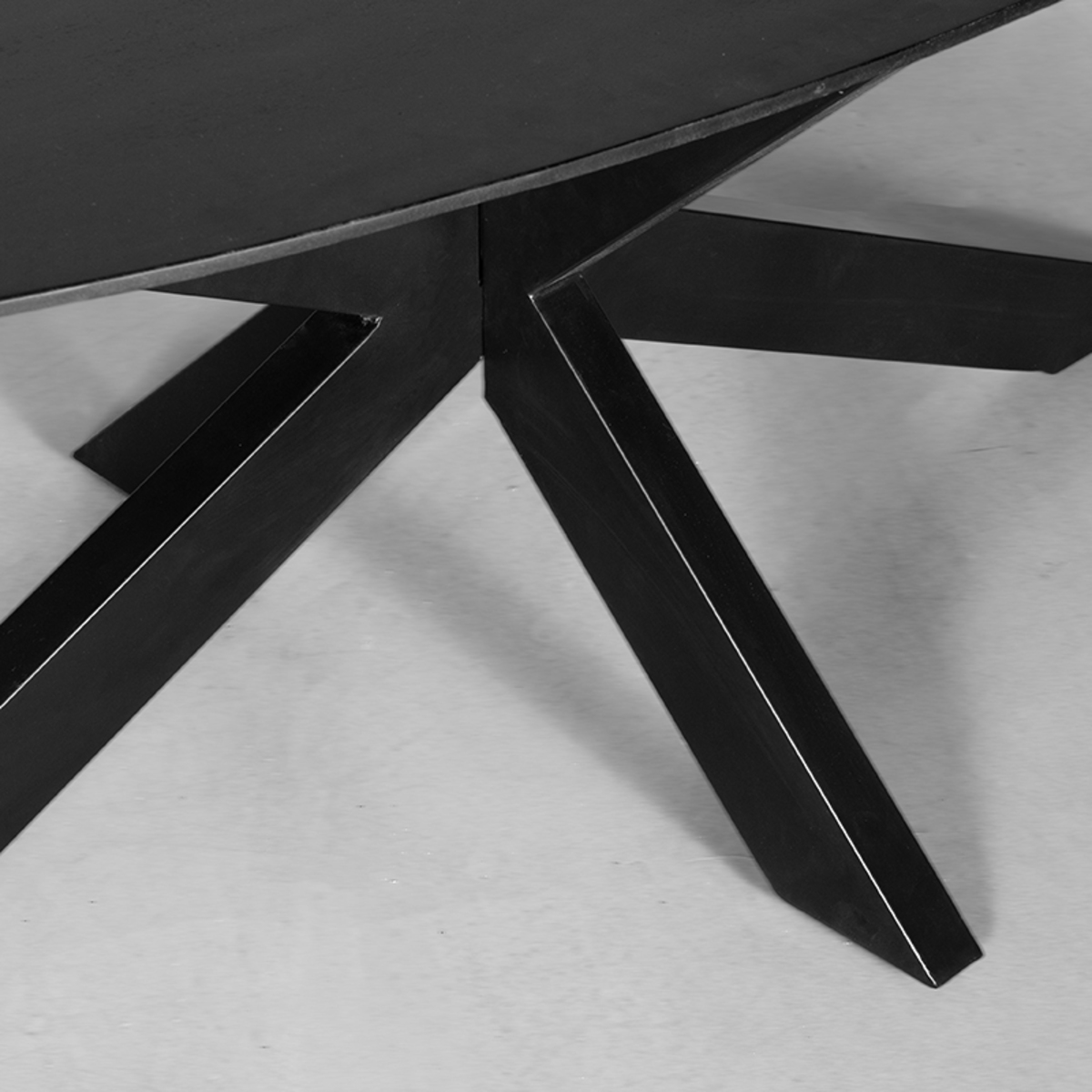 LABEL51 Eetkamertafel Zion - Zwart - Mangohout
