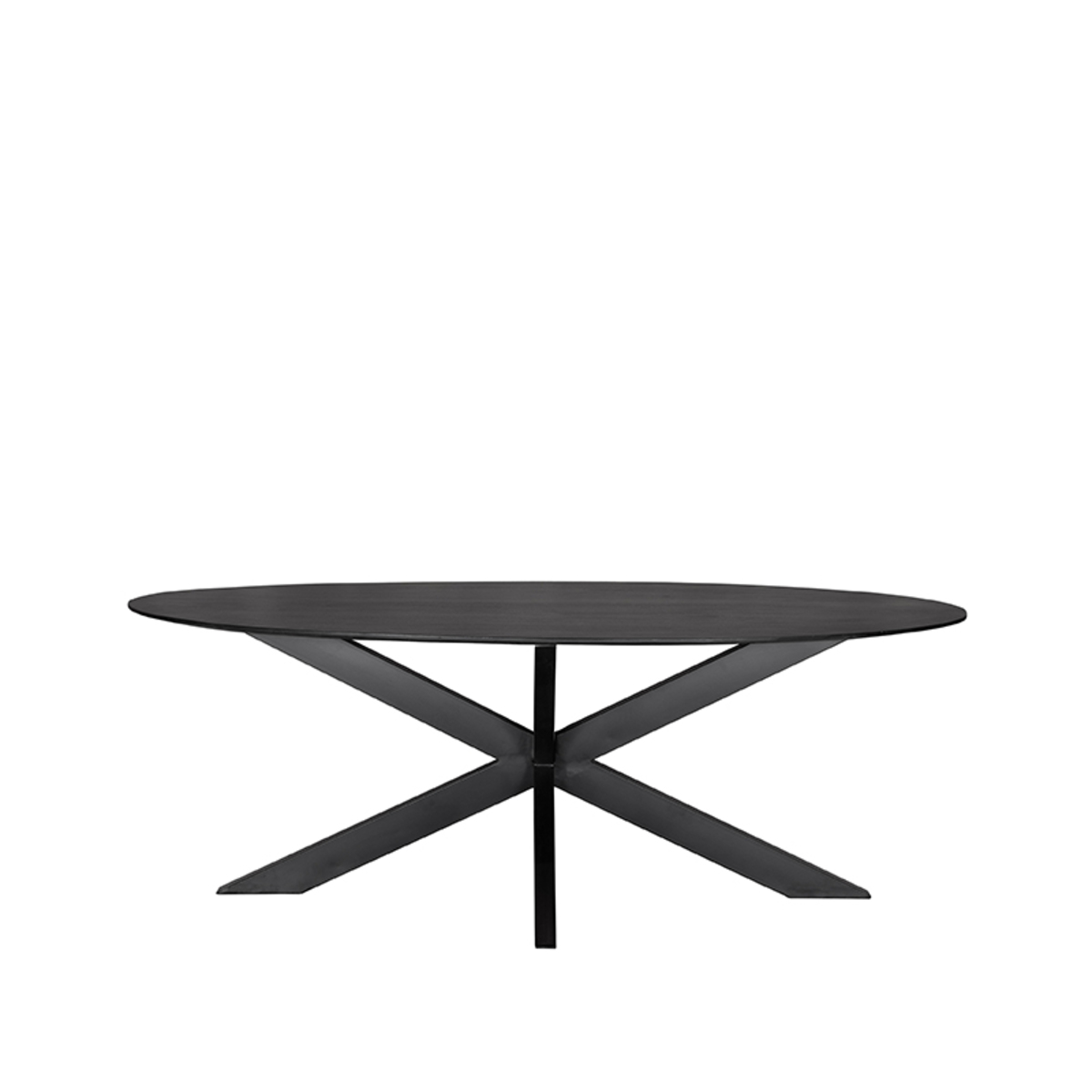 LABEL51 Eetkamertafel Zion - Zwart - Mangohout