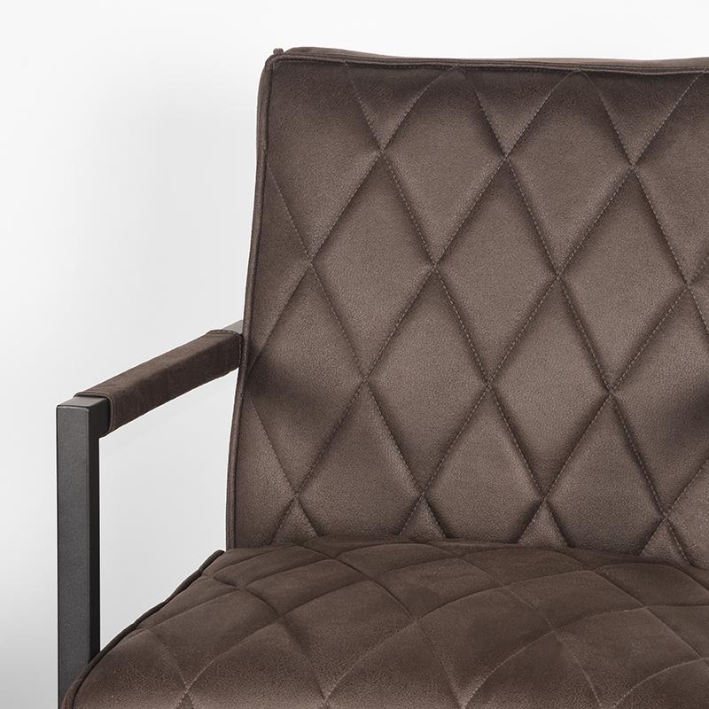 LABEL51 Fauteuil Denmark - Antraciet - Microfiber