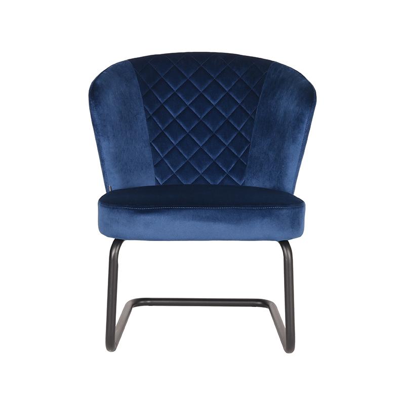 LABEL51 Fauteuil Flow - Blauw - Fluweel