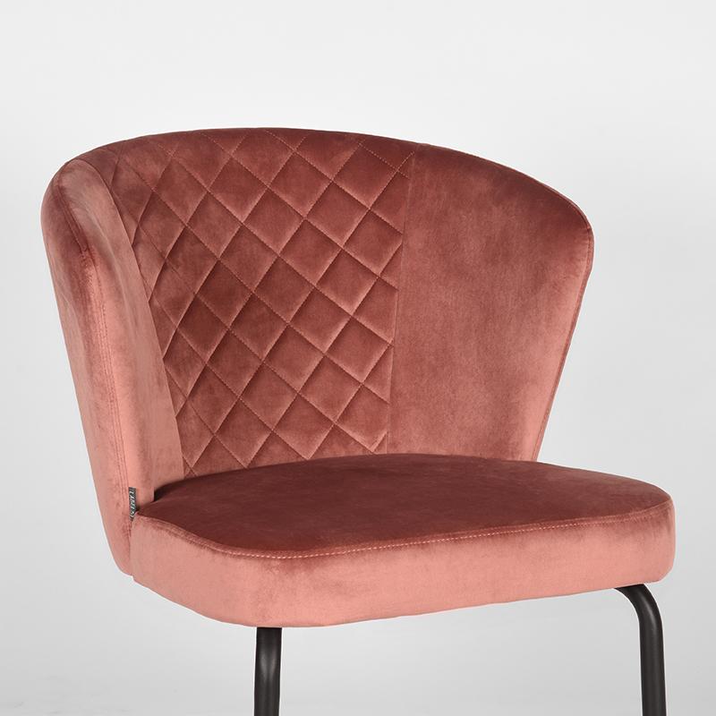 LABEL51 Fauteuil Flow - Roze - Fluweel