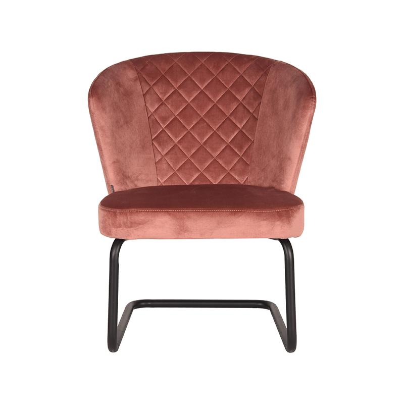 LABEL51 Fauteuil Flow - Roze - Fluweel