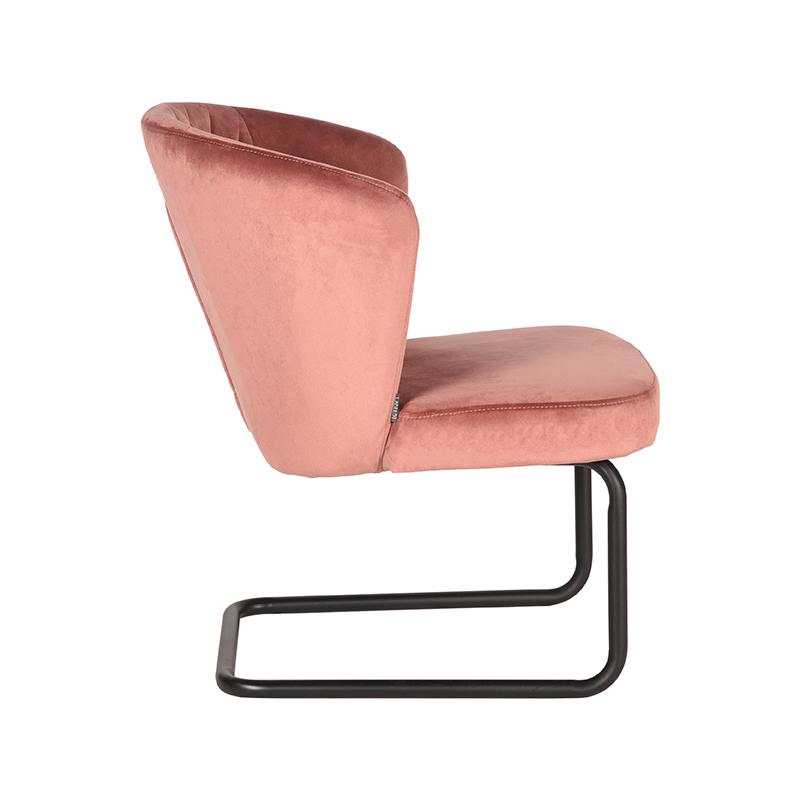 LABEL51 Fauteuil Flow - Roze - Fluweel