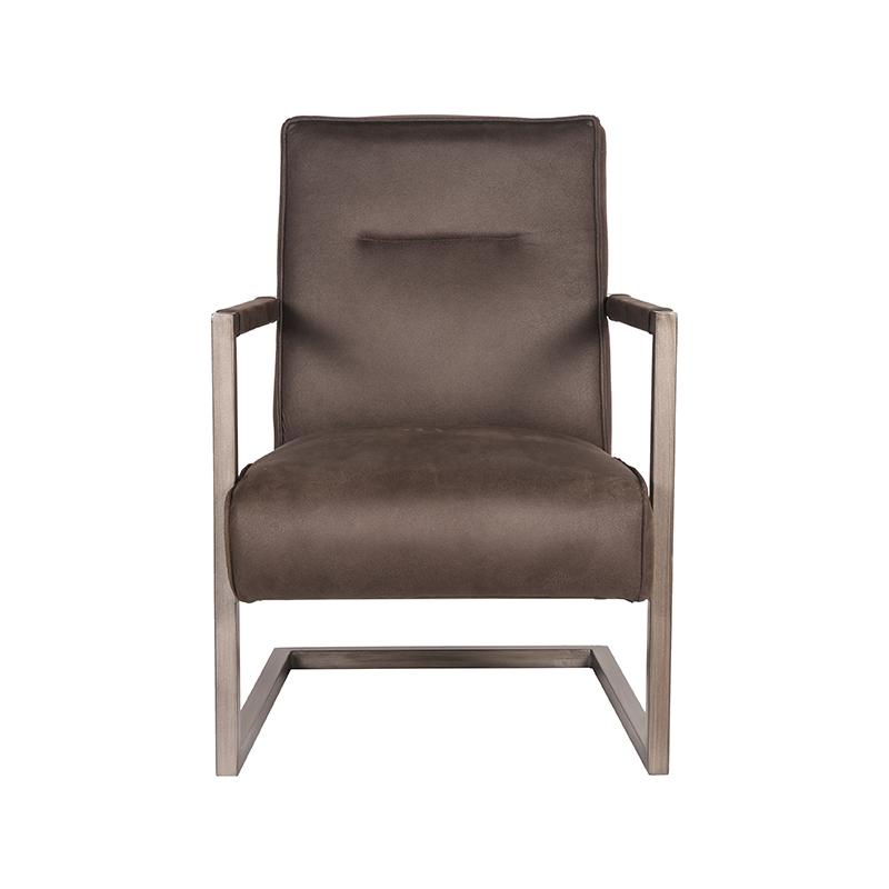 LABEL51 Fauteuil Jim - Antraciet - Microfiber