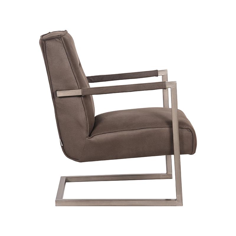 LABEL51 Fauteuil Jim - Antraciet - Microfiber