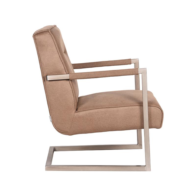 LABEL51 Fauteuil Jim - Stone - Microfiber