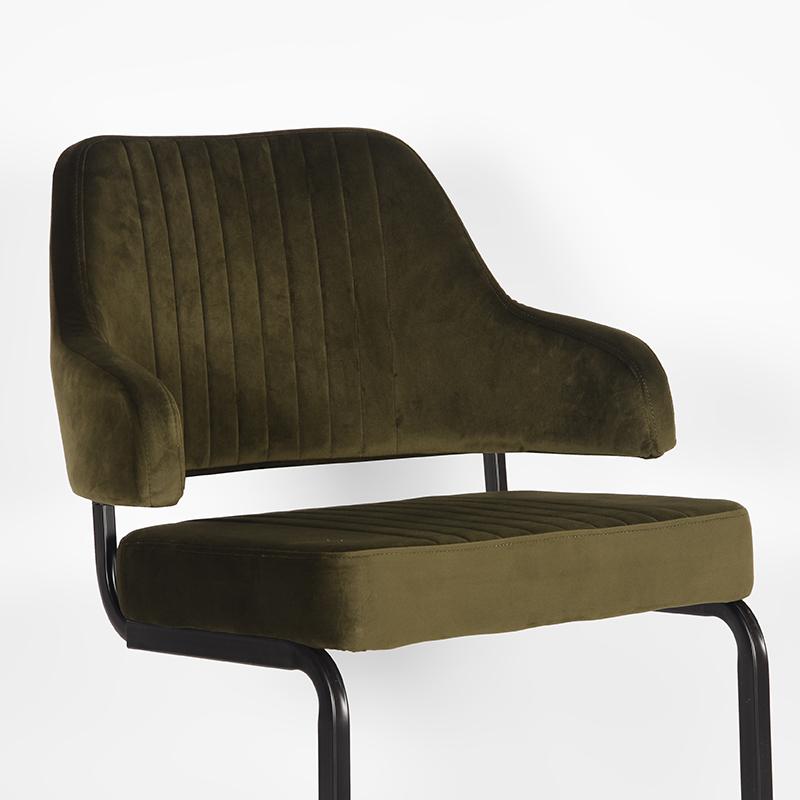 LABEL51 Fauteuil Otta - Army green - Fluweel