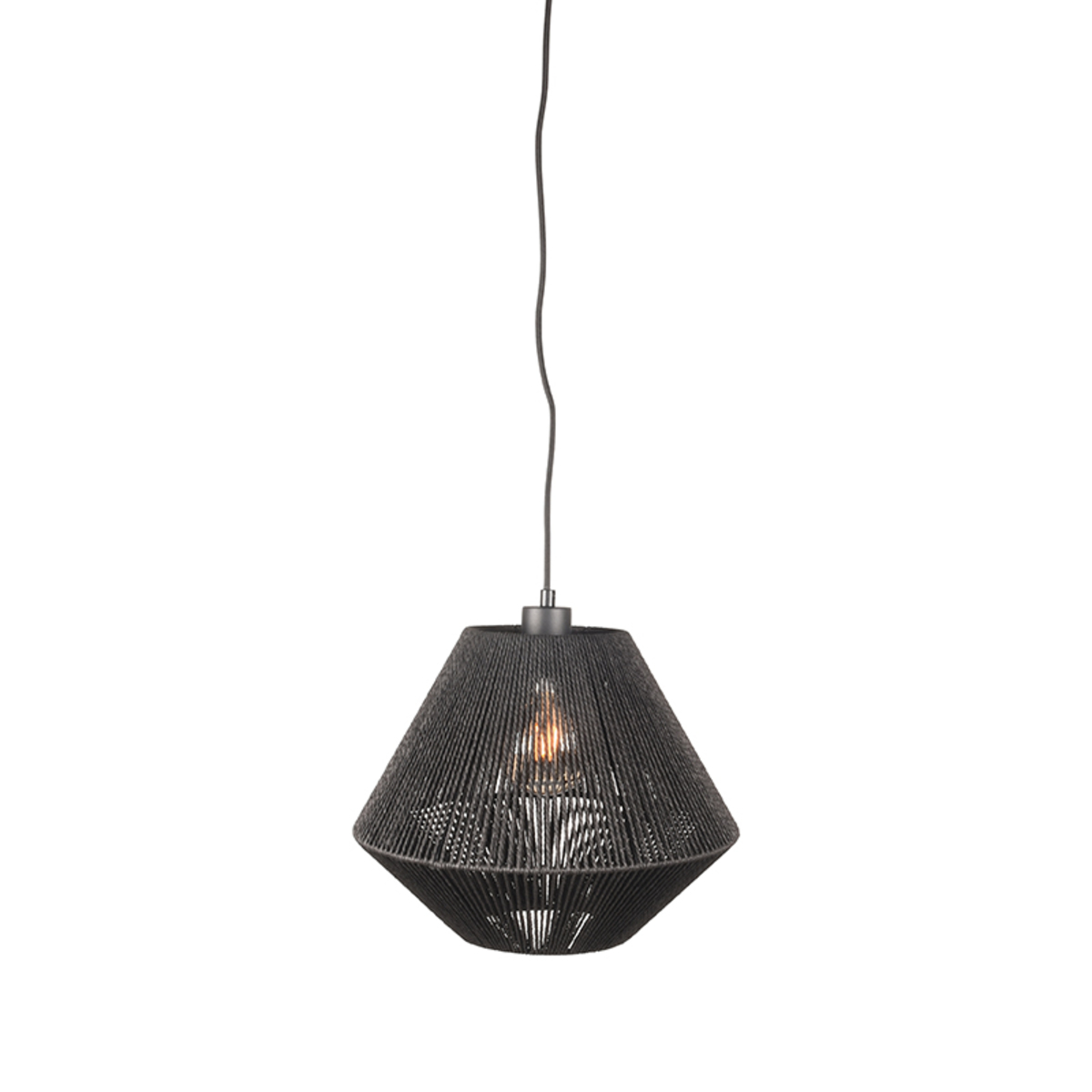 Hanglamp Ibiza - Zwart - Jute - 1-Lichts - LABEL51