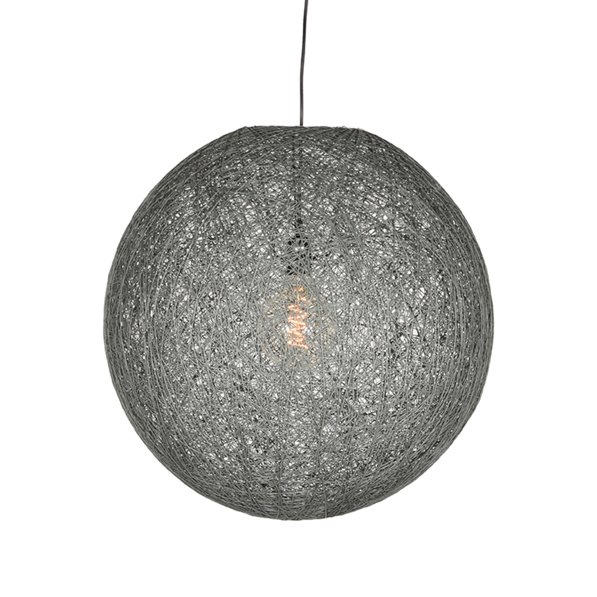 Hanglamp Twist - Grijs - Vlas - XL - LABEL51