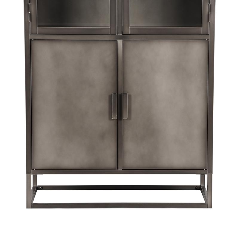 LABEL51 Vitrinekast Level - Vintage Metaal - Metaal - 80x40x190 cm