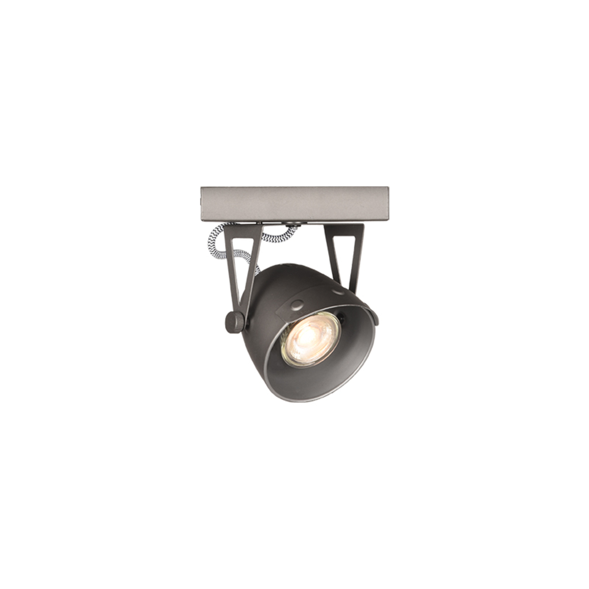 Spot Cap led - Grijs - Metaal - 1-Lichts - LABEL51