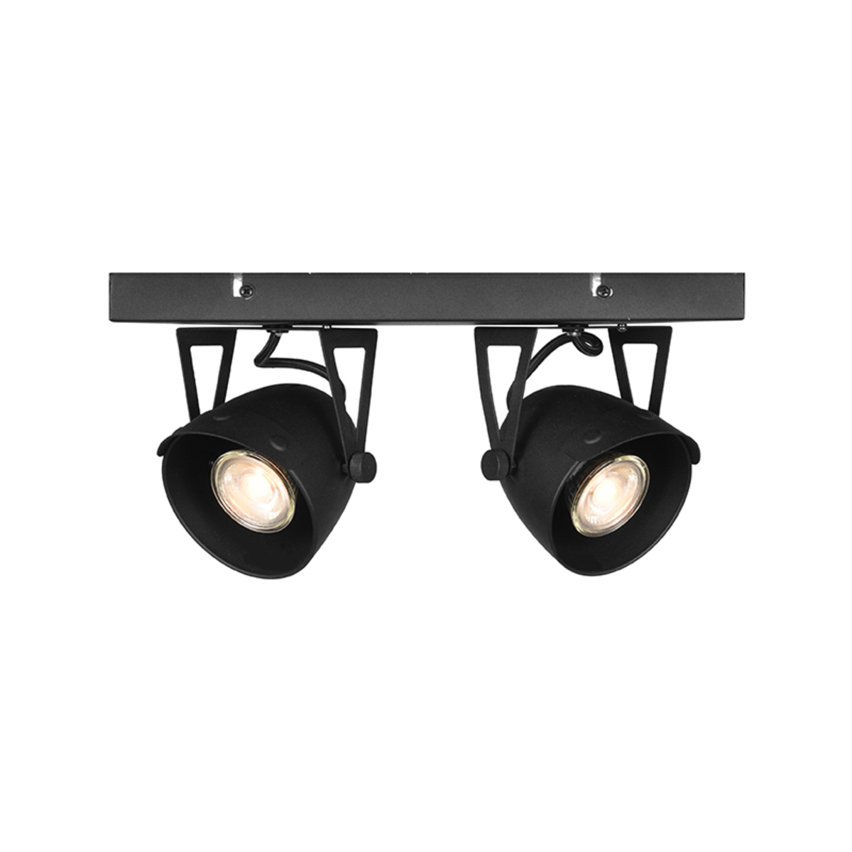 Spot Cap led - Zwart - Metaal - 2 Lichts - LABEL51