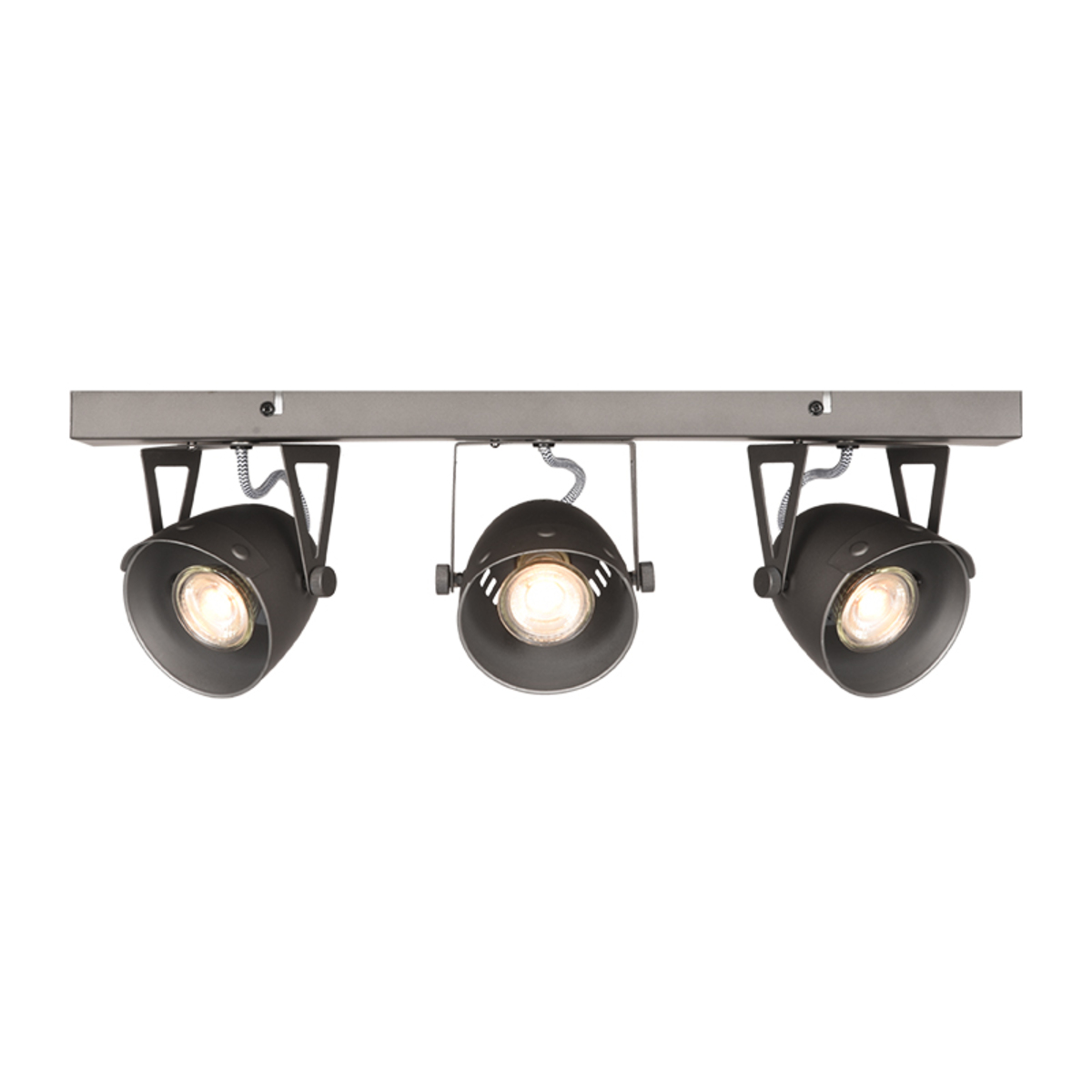 Spot Cap led - Grijs - Metaal - 3 Lichts - LABEL51