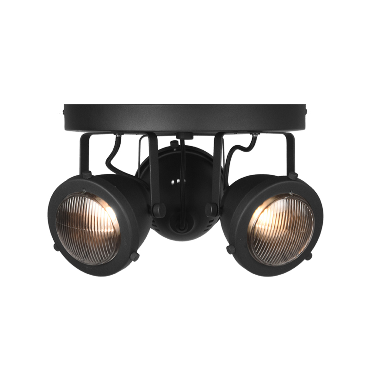 Spot Moto led - Zwart - Metaal - 3 Lichts - LABEL51