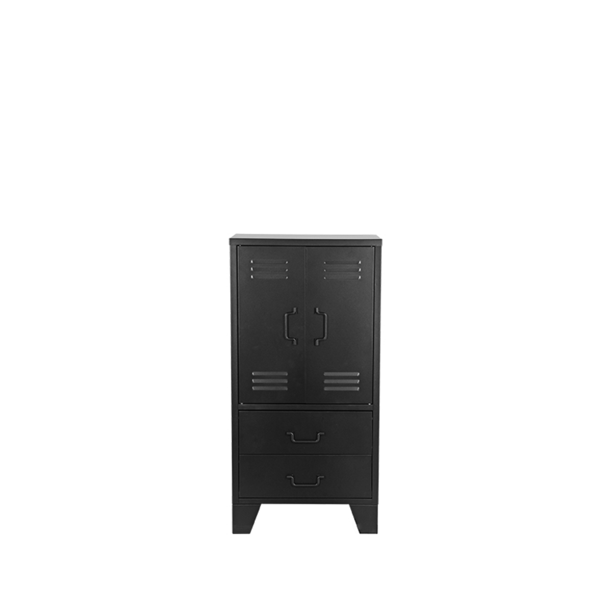 LABEL51 Bergkast Fence - Zwart - Metaal - 2-Deurs laag