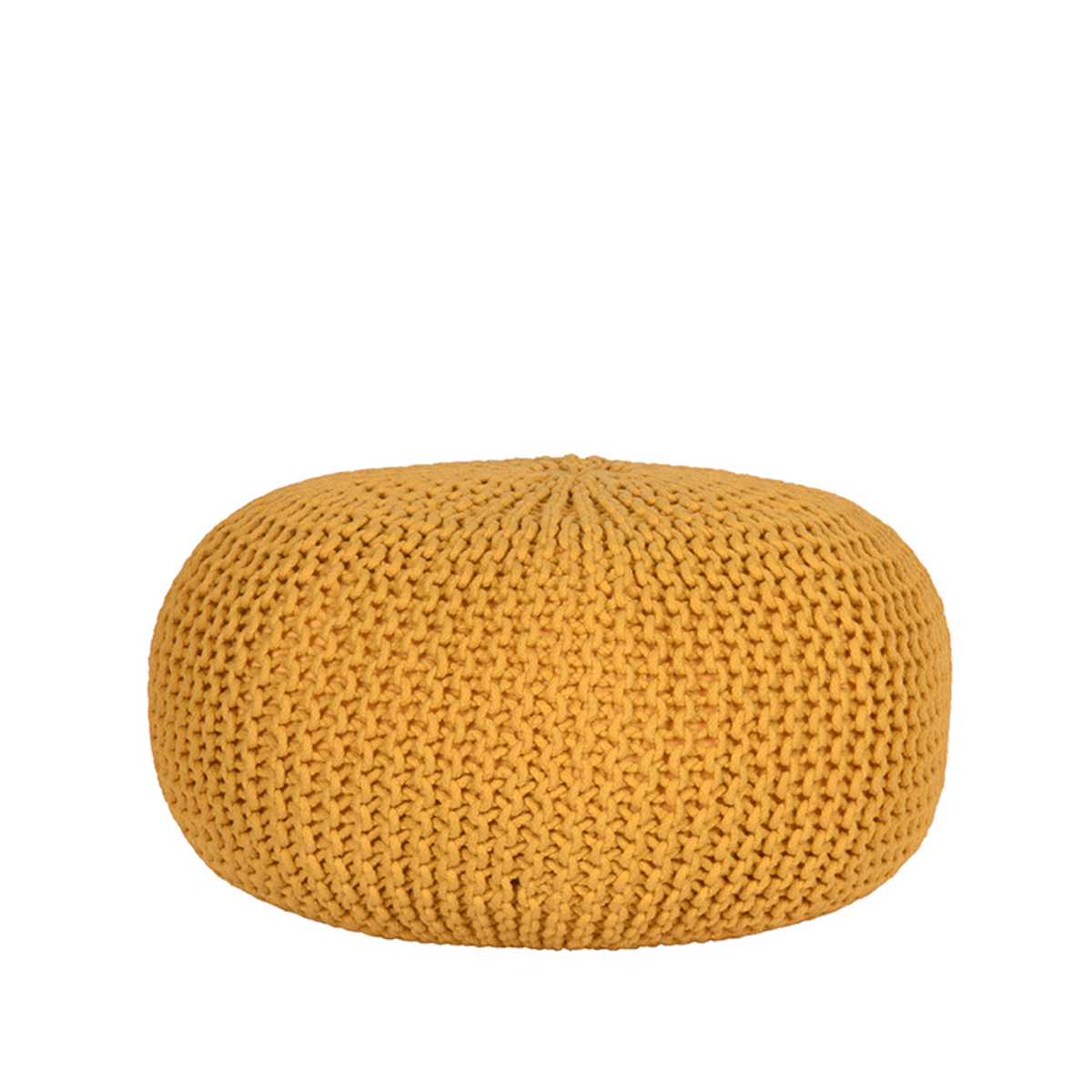 LABEL51 Poef Knitted - Oker - Katoen - L