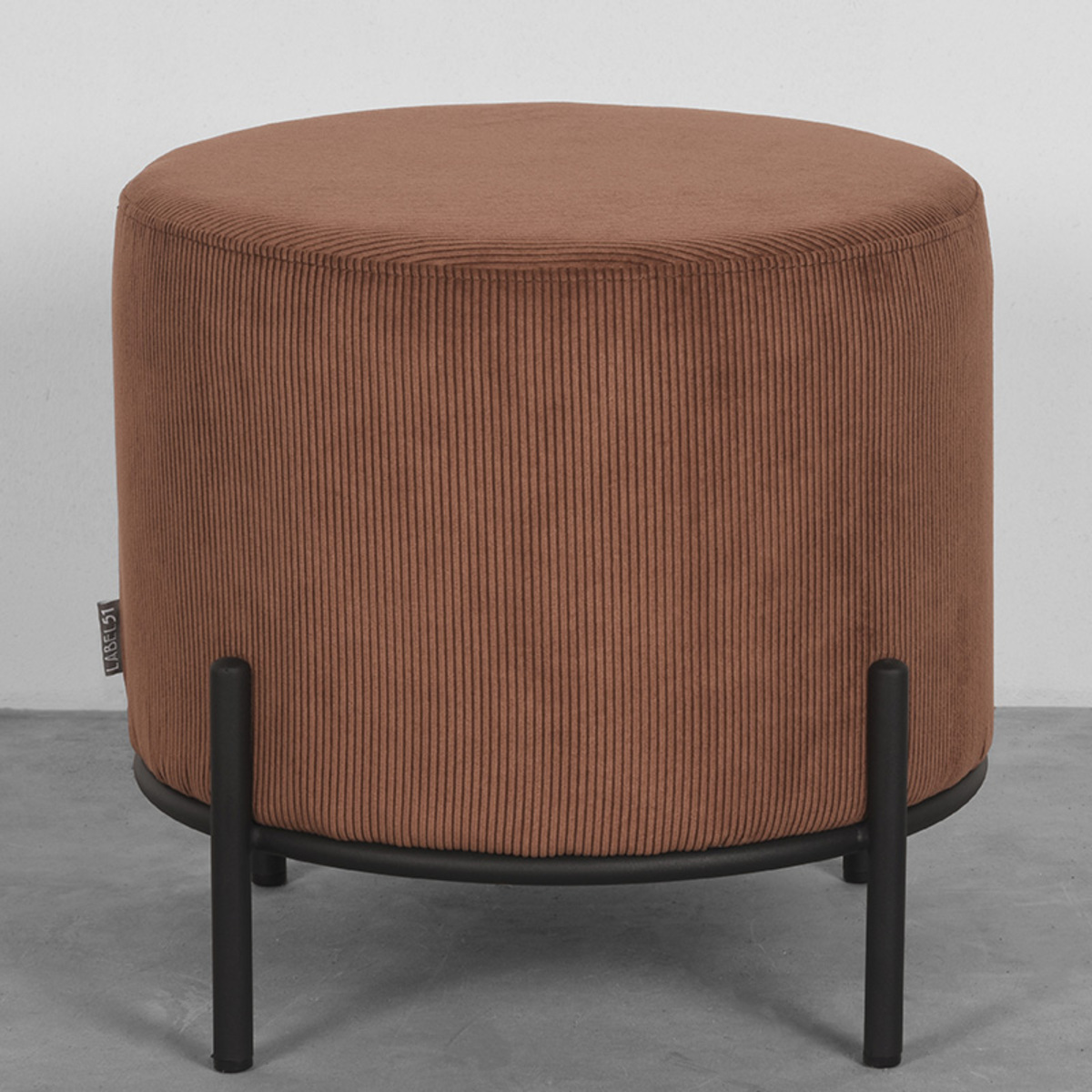 LABEL51 Poef Troy - Rust - Velours