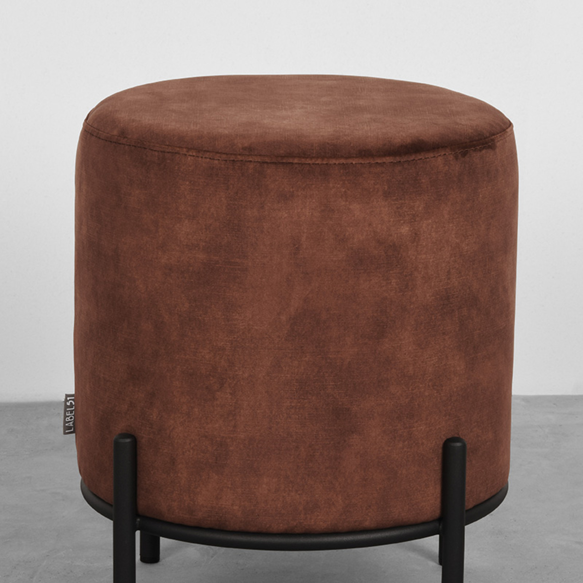 LABEL51 Poef Troy - Rust - Velours