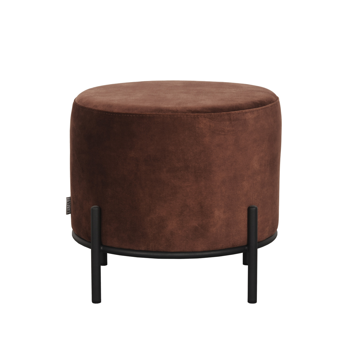 LABEL51 Poef Troy - Rust - Velours - L