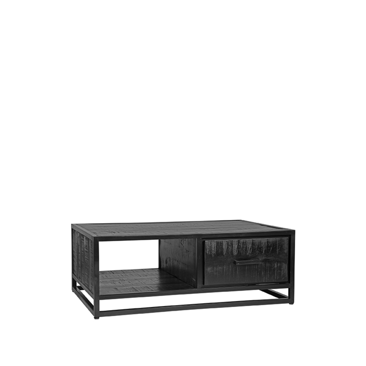 Salontafel Chili - Zwart - Mangohout - 110 cm LABEL51