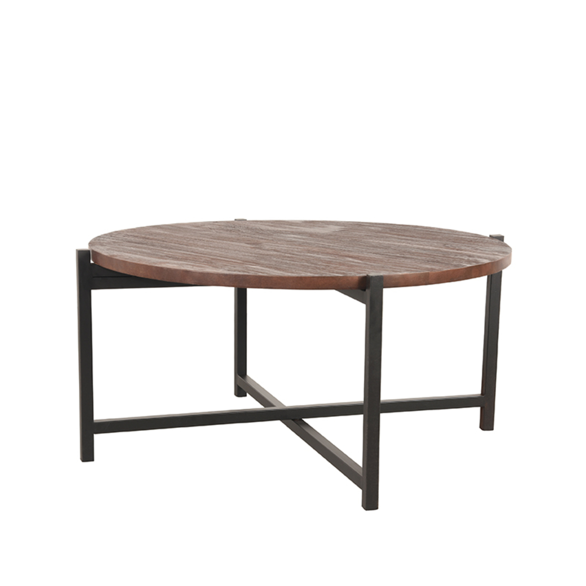 Salontafel Dox - Zwart - Mangohout - 70 cm - Zwart - LABEL51