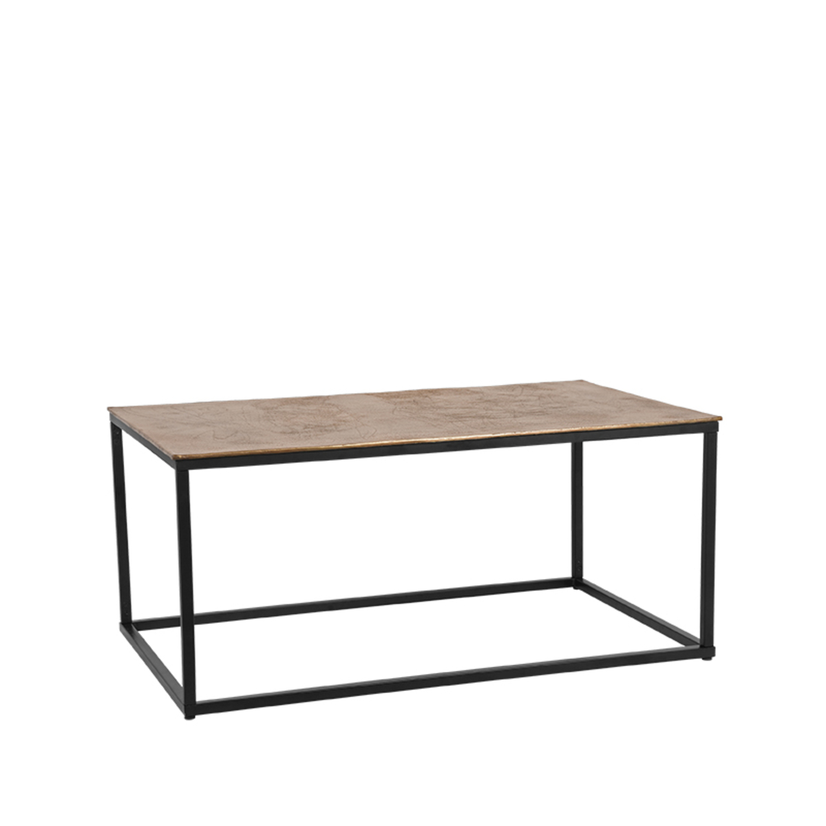 Salontafel Pride - Rechthoekig - Antiek goud - Geel - Metaal - Design - D-MAXX
