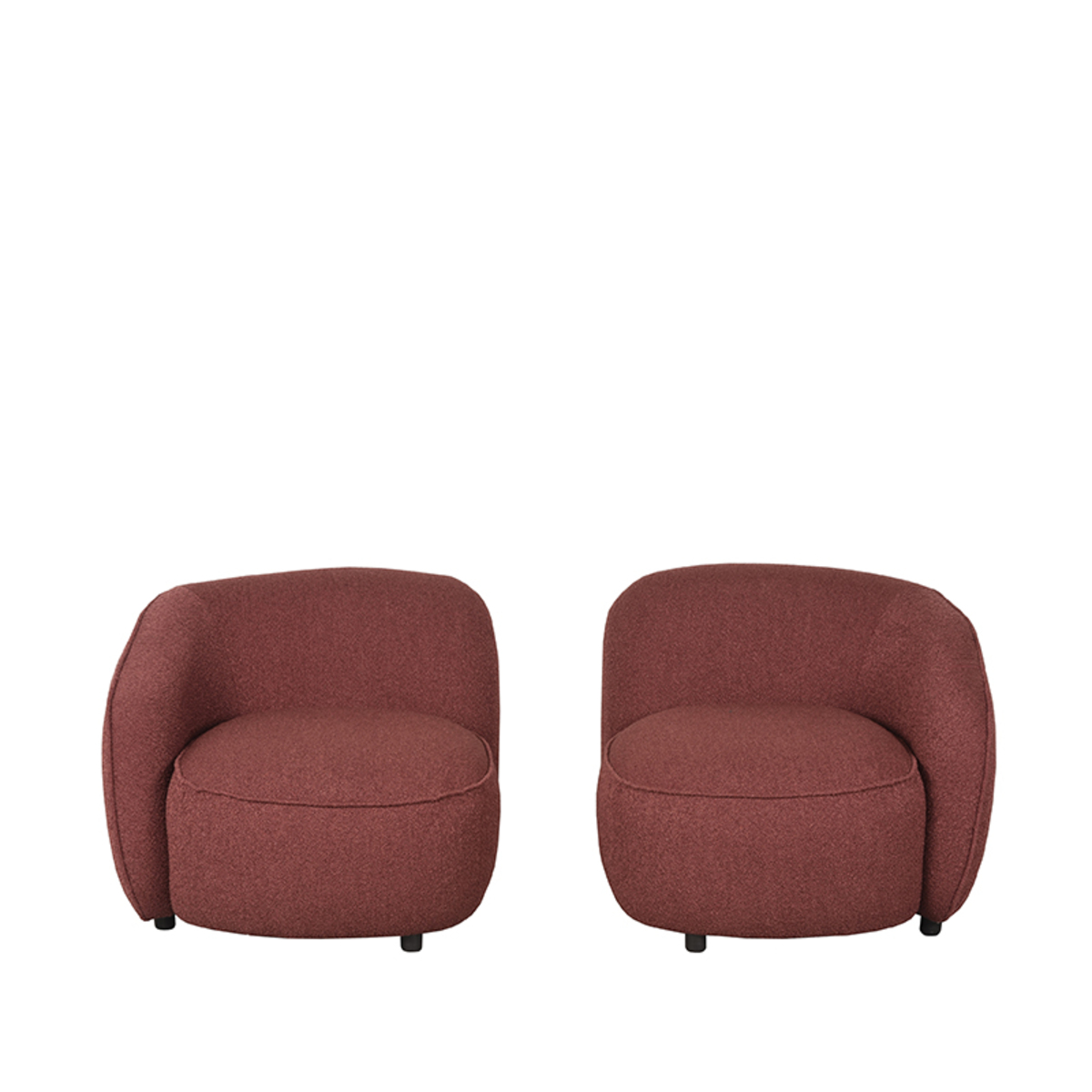 LABEL51 Fauteuil Livo - Winered - Boucle