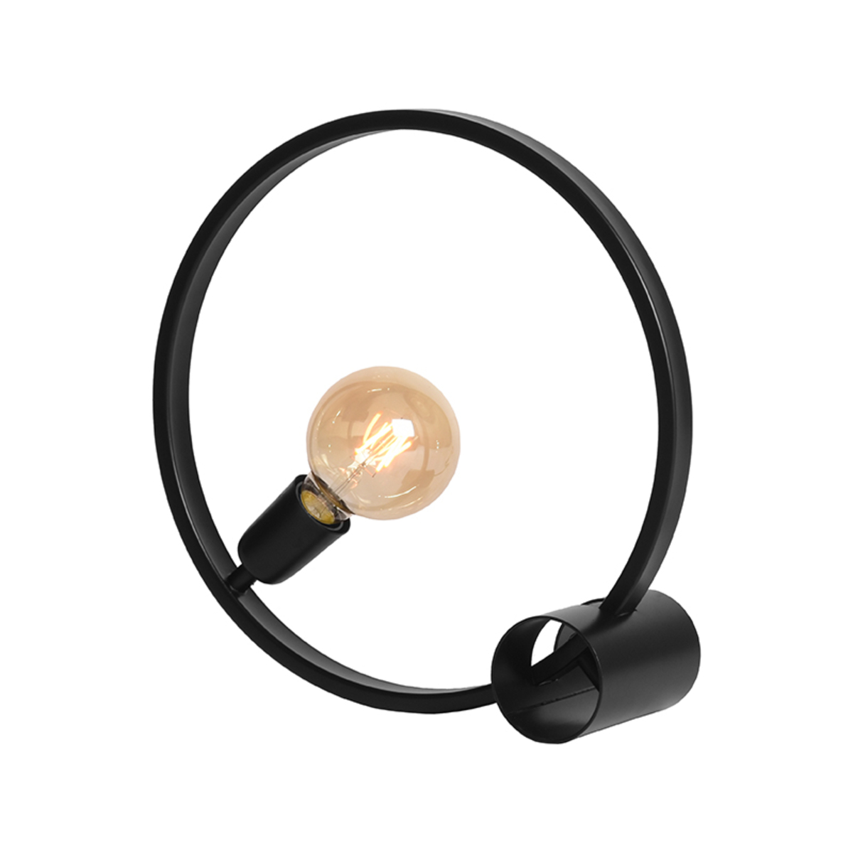 Tafellamp Ring - Zwart - Metaal LABEL51