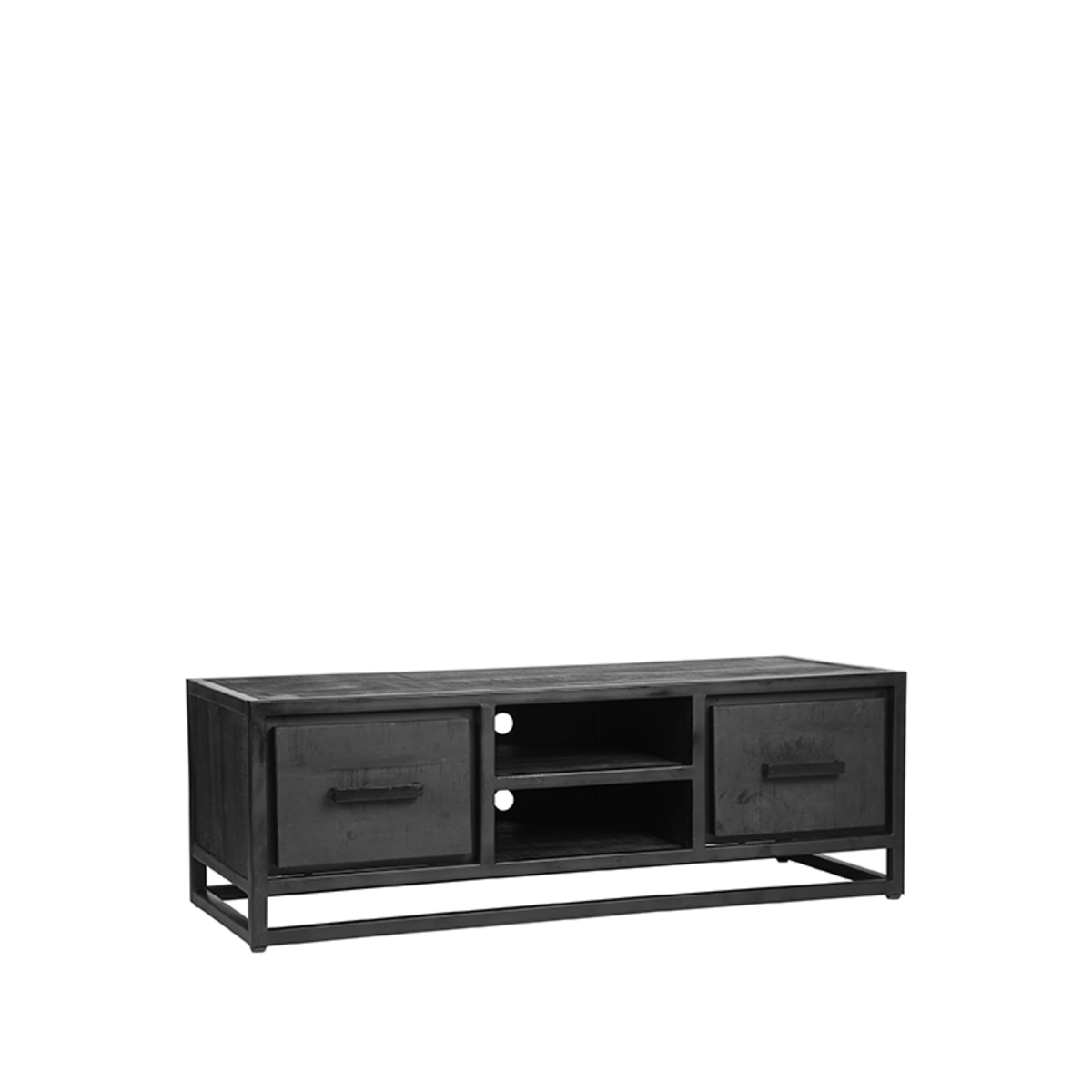 Tv-meubel Chili - Zwart - Mangohout - 120 cm - LABEL51
