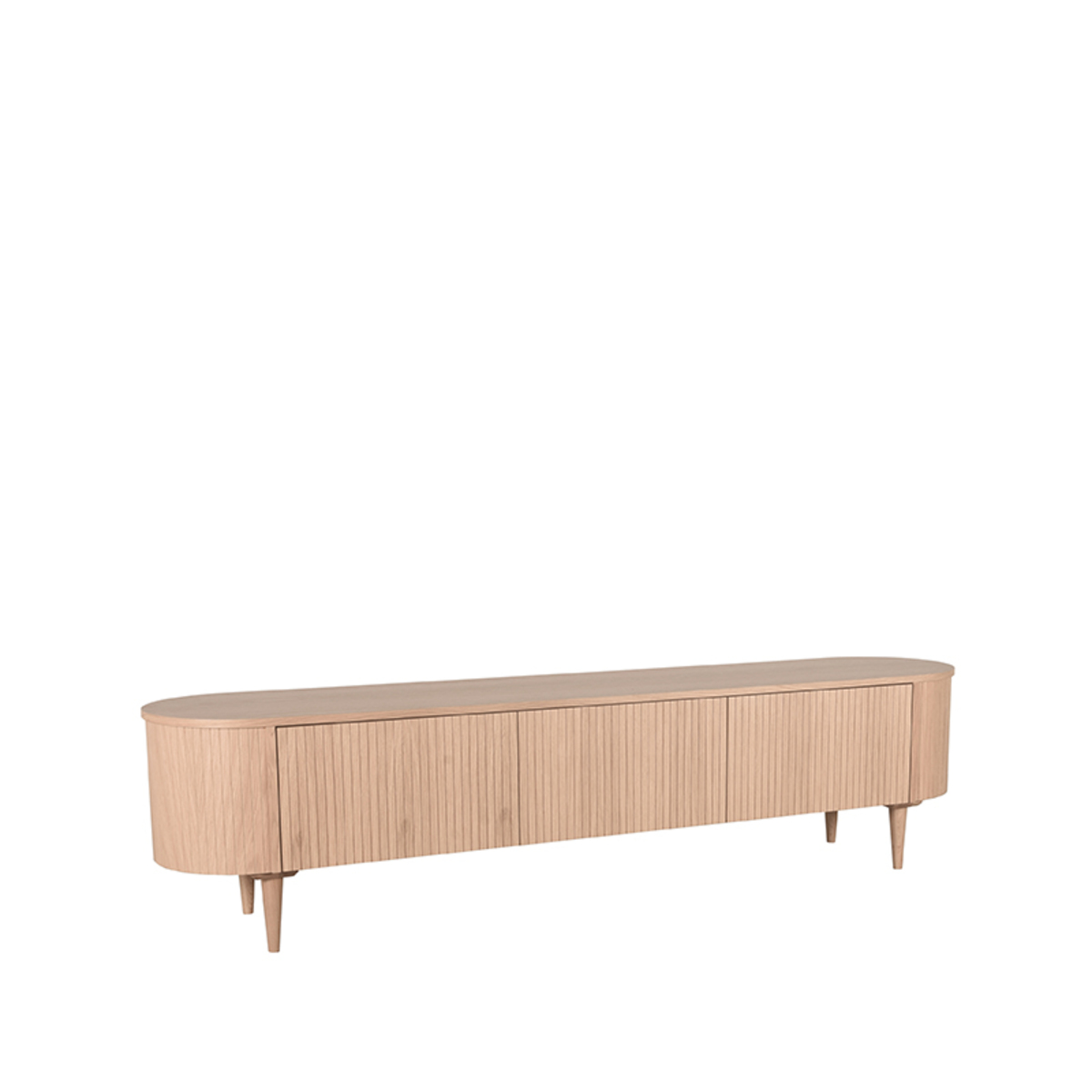 Tv-meubel Oliva - Naturel - Eiken - 220 cm - LABEL51