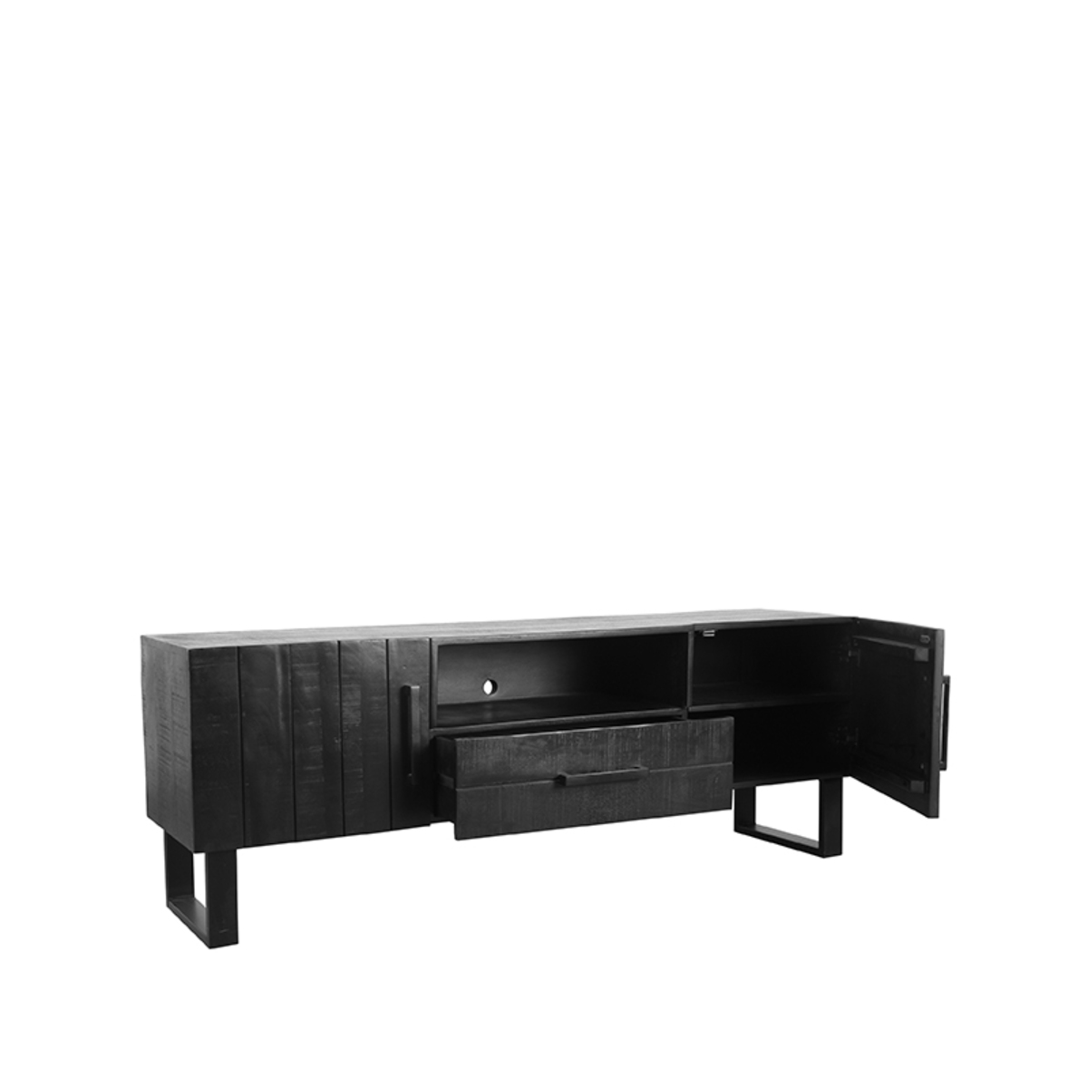 LABEL51 Tv-meubel Santos - Zwart - Mangohout