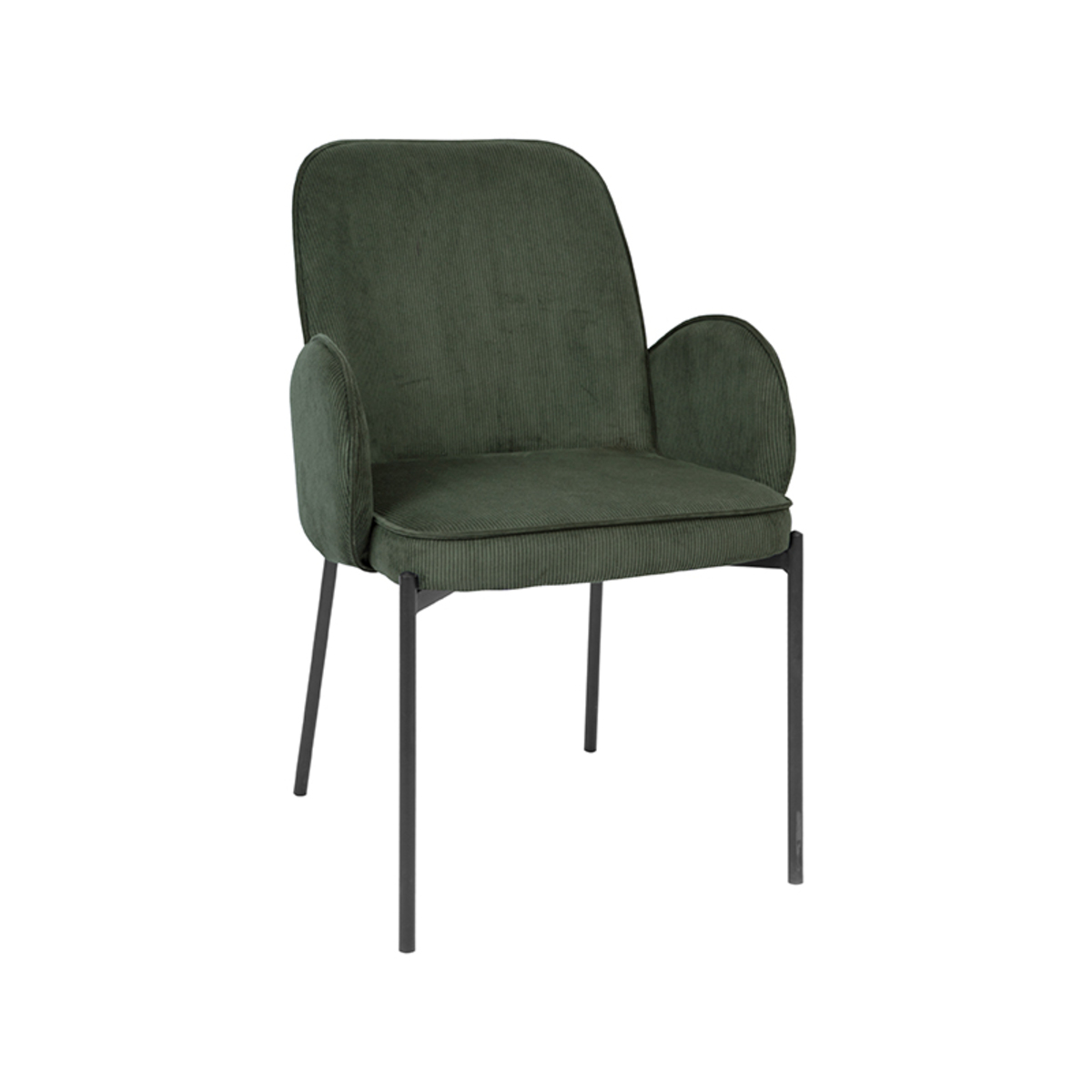 LABEL51 Eetkamerstoel Jari - Army green - Ribcord