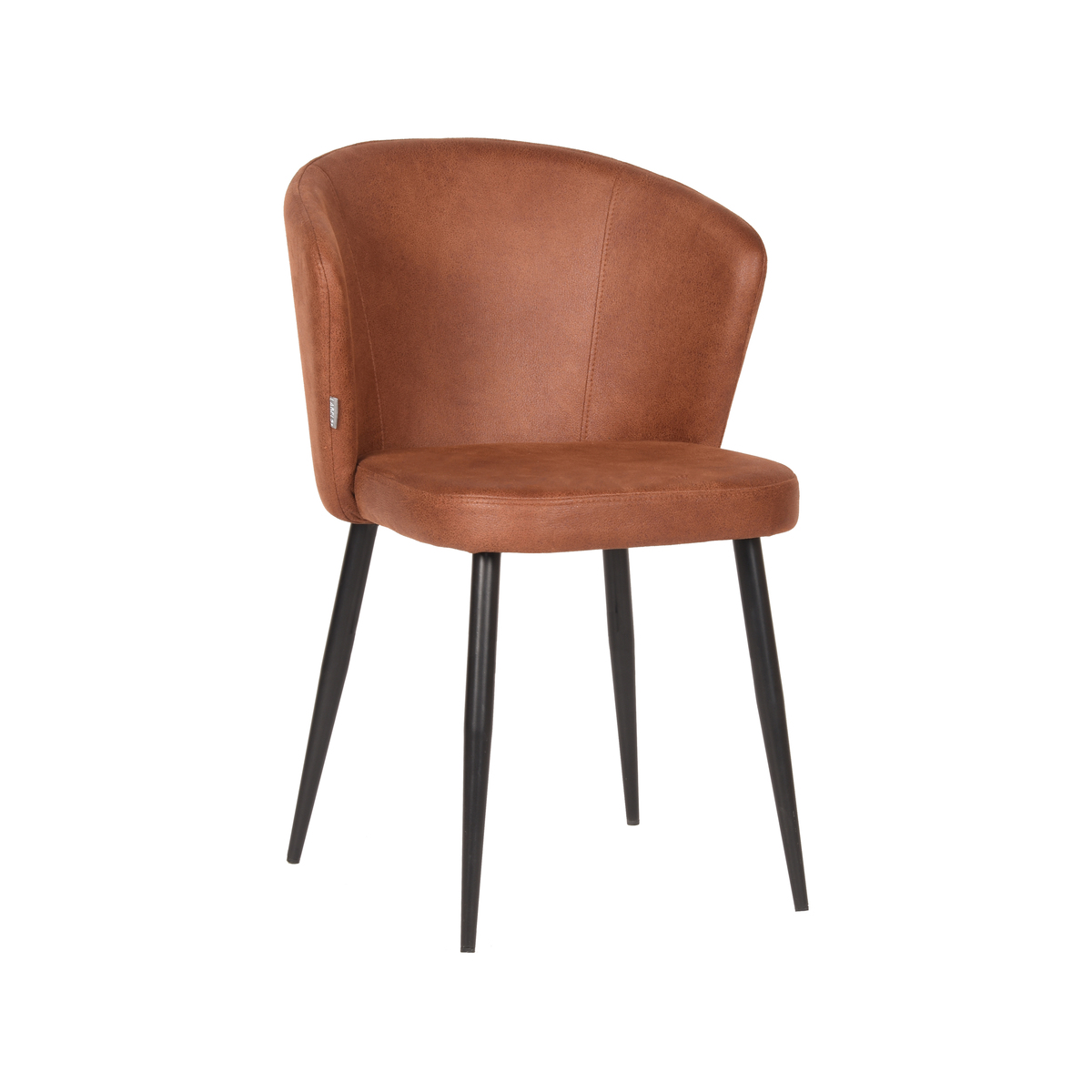 Eetkamerstoel Wave - Cognac - Microfiber - LABEL51