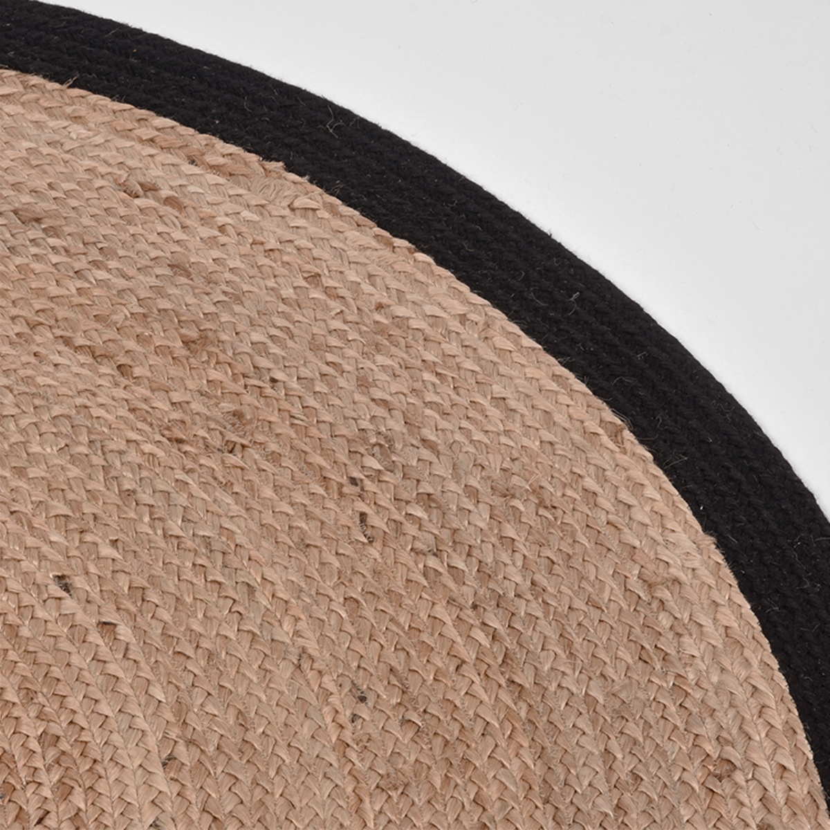 LABEL51 Vloerkleden Jute - Zwart - Jute - 150x150 cm