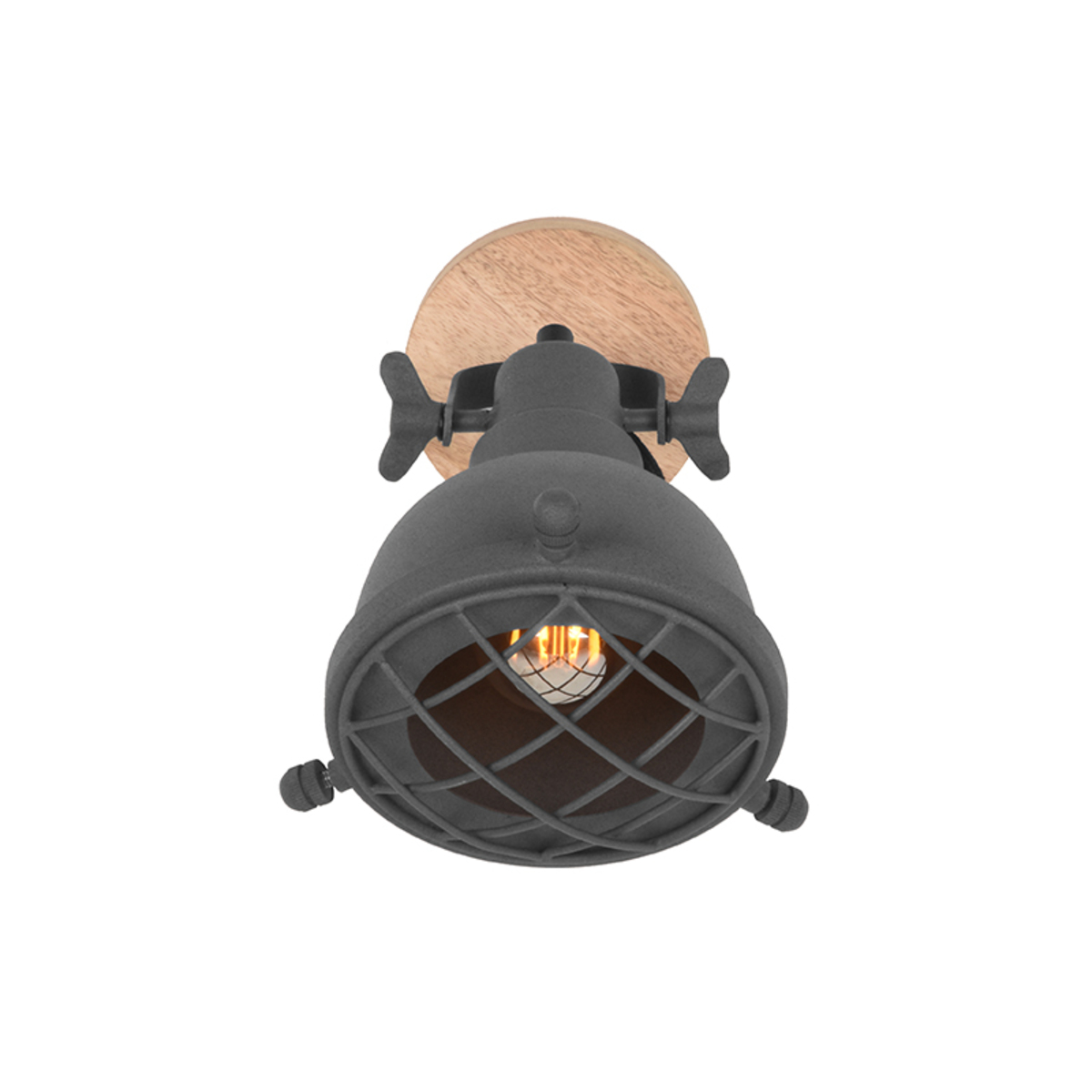 LABEL51 Wandlamp Grid - Antiek grijs - Metaal